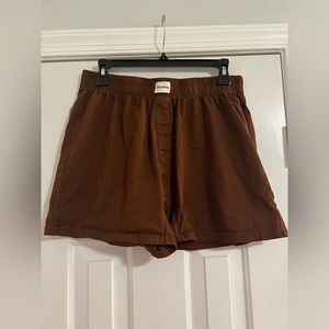 Pleasing Sleepover Brown Shorts